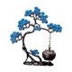 thumbnail image 5 of Porta incienso de pino, quemador de incienso colgante, obra de arte, regalo para amigos, incensario retro Azul, 5 of 9