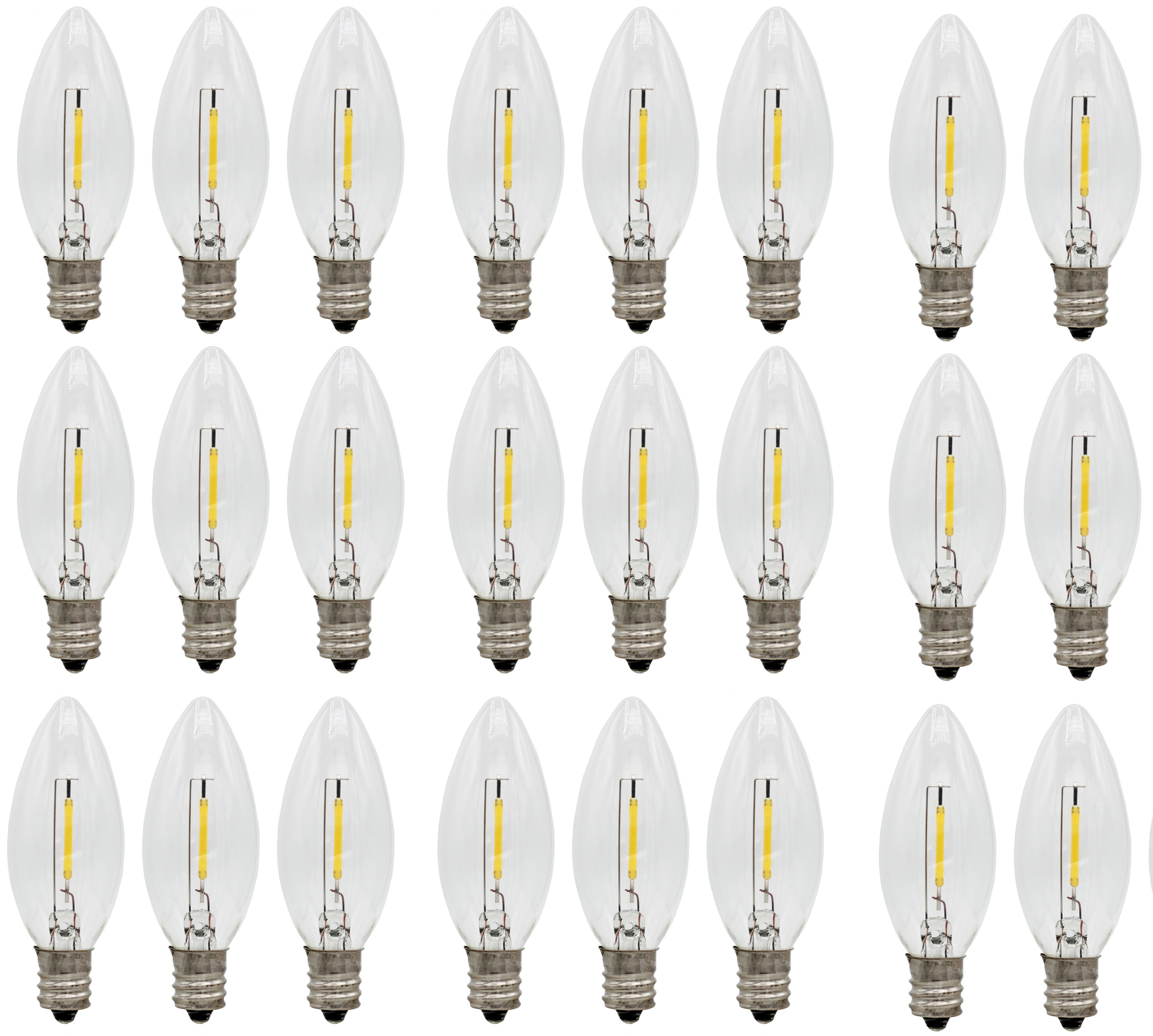 Replacement Light Bulbs for Electric Candle Lamps Window Candles 12 Pack 7W 