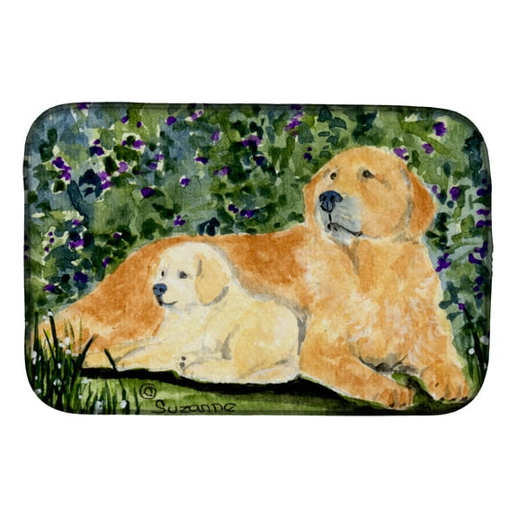 Golden Retriever Dish Drying Mat