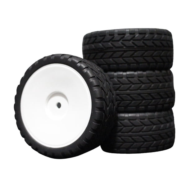Paquete de 4 piezas perfke de repuesto de Neumáticos de rueda 65 mm Neumáticos de goma de coche RC