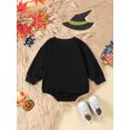 thumbnail image 3 of Wassery Newborn Autumn Halloween Clothes for Boys Girls 6M 12M 18M 24M Infant Baby Romper Sweatshirts Long Sleeve Star Letter Star Ghost Print Bodysuits 0-24 Months, 3 of 9