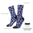 thumbnail image 4 of KLL Black Cats And Flowers Print Cool Socks Men's Women's Crew Socks Funny Crazy Novelty Stockings, 4 of 6