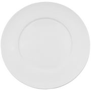 Angle View: Cac Fdp-23 Paris French 12" Bone White Round Porcelain Plate - 12/Case