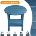 thumbnail image 7 of WINSOON 2-Tier Side Table Adirondack Table End Table Outdoor table with Storage Shelf Navy, 7 of 7