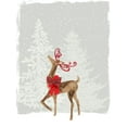 thumbnail image 2 of PI Studio  19x24 Black Ornate Wood Framed with Double Matting Museum Art Print Titled - Reindeer Stance, 2 of 4