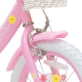 thumbnail image 5 of ACEGER 18 Inch Girls Bike with Basket, Training Wheels, and Doll Seat, Princess Style for Ages 9-12, Pink and White, 5 of 14