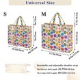 thumbnail image 2 of FORMRS Womens Corduroy Tote Bag Crossbody Shoulder Purse Handbag with Detachable Strap, Colorful Abstract Flowers, 2 of 7
