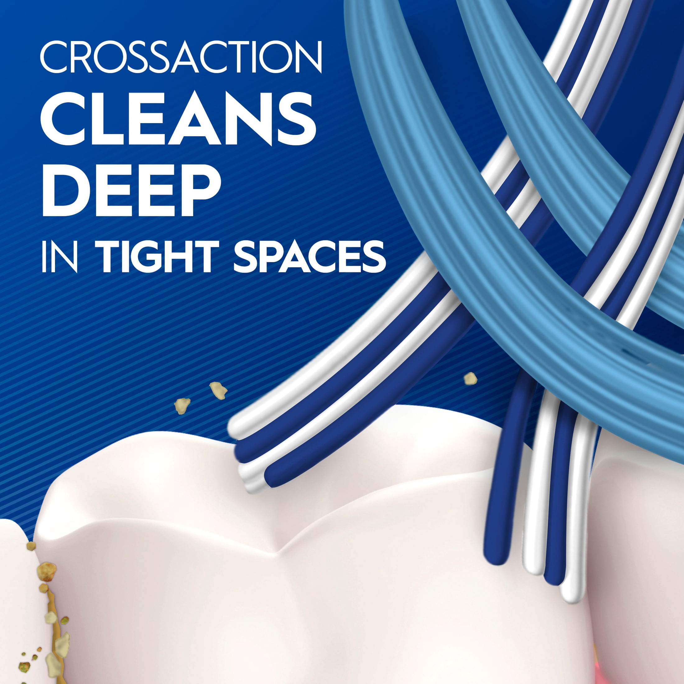 Oral-B Toothbrush, Pro Clean Cross Action, Deep Plaque Removal, Medium, 4 Count