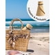 thumbnail image 5 of Sombrero con visera solar FURTALK para mujer, paja, ala ancha, beige, 5 of 8