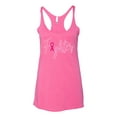 thumbnail image 2 of Wild Bobby, Fighter Breast Cancer Survivor, Breast Cancer Awareness, Women Tri-Blend Racerback Tank Top, Vintage Pink, Large, 2 of 4