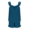 thumbnail image 4 of ShomPort Pajama for Women 2 Piece Ruffle Soft Tank Top and Shorts Summer Home Sleep Sets, 4 of 6