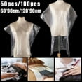 thumbnail image 2 of Disposable Hairdressing Capes PE Waterproof Apron Cutting Perm Dye Hair Cape, 2 of 11