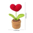 thumbnail image 3 of Cevemin Realistic Hand-Knitted Cloth Fake Flower - Multicolor Artificial Blooms for Home Office Desk Decoration, Valentine's Day Mother's Day Gift, 3 of 6
