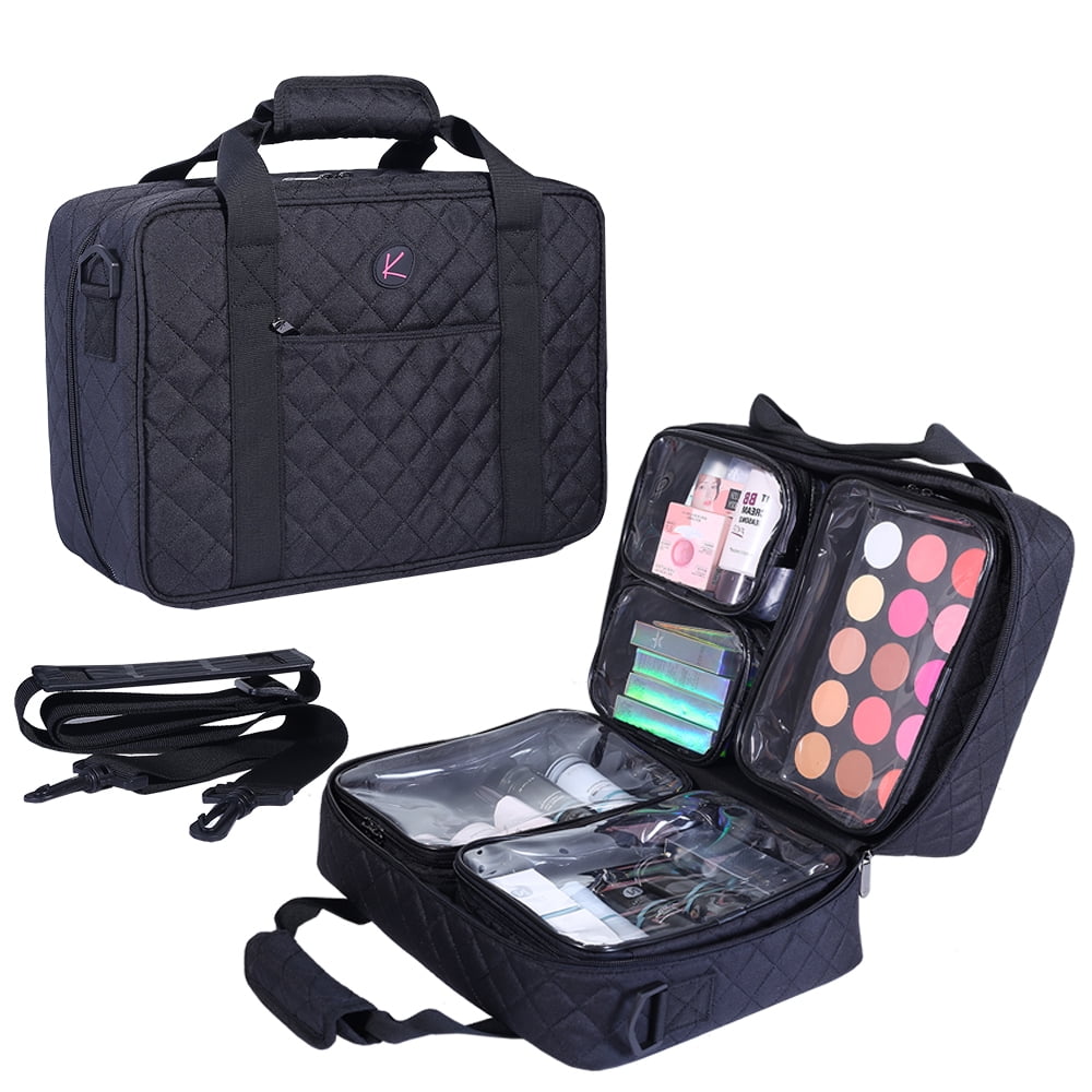 cosmetic travel bag with compartments