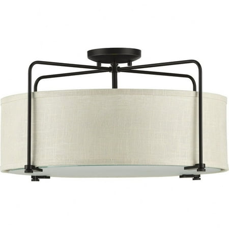 

Progress Lighting - Three Light Semi Flush Convertible - Close-to-Ceiling -