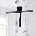 thumbnail image 3 of GYTFShower Squeegee for Shower Glass Door with Adhesive Hook,10-Inch Matte Black Squeegee,Bathroom Cleaner Tool Household Window Mirror Squeegee,Cleaning Tile Wall, Car, 3 of 8