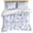 Blue, variant on 3 Piece Blue Botanical Duvet Cover Set California King,Microfiber Comforter/Quilt Cover with Corner Ties and 2 Pillowcases,Elegant Watercolor Botanical Birds All Season Bedding with Zipper Closure