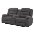 thumbnail image 2 of Causeuse Inclinable Grise de Luxe avec Console, 2 of 2