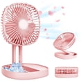 thumbnail image 1 of Ventilador de viaje portátil de 7 pulgadas, 10000 mAh, funciona con pilas, ventilador de escritorio, 3 velocidades, ventilador de mesa plegable, silencioso, rotación de 185 °, ventilador personal con JFHHH pequeña, 1 of 5