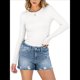 thumbnail image 2 of Camisetas de Larga para Mujer, Tops Ajustados de Punto Acanalado, Conjuntos de Otoño, Camisetas Informales, Ropa Interior, Ropa Interior, M, 2 of 8