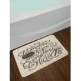 thumbnail image 2 of Pumpkin Spice Bath Mat, Everything Nice Lettering Calligraphy Delicious Thanksgiving, Plush Bathroom Decor Mat with Non Slip Backing, 29.5" X 17.5", Champagne and Dark Taupe, by Ambesonne, 2 of 2