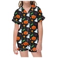 thumbnail image 4 of Pyjama de Loisirs pour Enfants 2025 Imprimé Ballerina Col Boutonné Manches Courtes Pyjama Lapin Haut Short Pyjama, 4 of 5