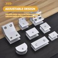 thumbnail image 3 of MasteelfCA 8pcs Square Adjustable Glass Clip Glass Support Clip Bracket Glass Clamp Bracket, 3 of 7