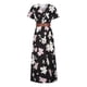 thumbnail image 4 of Vestidos casuales de verano de manga corta con estampado bohemio de verano para mujer con cuello en V y cinturón Fridja nalpqowj28668, 4 of 7