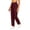 #07 Wine 【Mix, Match & Rotate: Stock Up on Daily Colors】, variant on Women's Soft Stretchy Straight Leg Pants with Pockets, Mid Elastic Waist Comfortable Fit, Casual Business Dressy Lounge, Trousers for Women Capris | UKHCCC,Black L