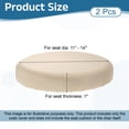 thumbnail image 2 of Uxcell 2 Pack Stool Covers Round 11-15" Washable Dustproof Slipcover with Elastic Fluorescent Beige, 2 of 6