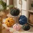 thumbnail image 5 of COOKCOK Fall Pumpkin Pillows Set of 2, Halloween Decoration Plush Throw Pillows Soft Fleece Sherpa Cute 3D Shaped Cushion for Sofa Couch Bedroom Autumn Thanksgiving, 12.6x8.7in & 9x5.9in, Brown, 5 of 6