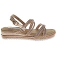 thumbnail image 2 of Badgley Mischka Girls Wedge Sandals. (Little Kids Big Kids), Gold, 5, 2 of 8