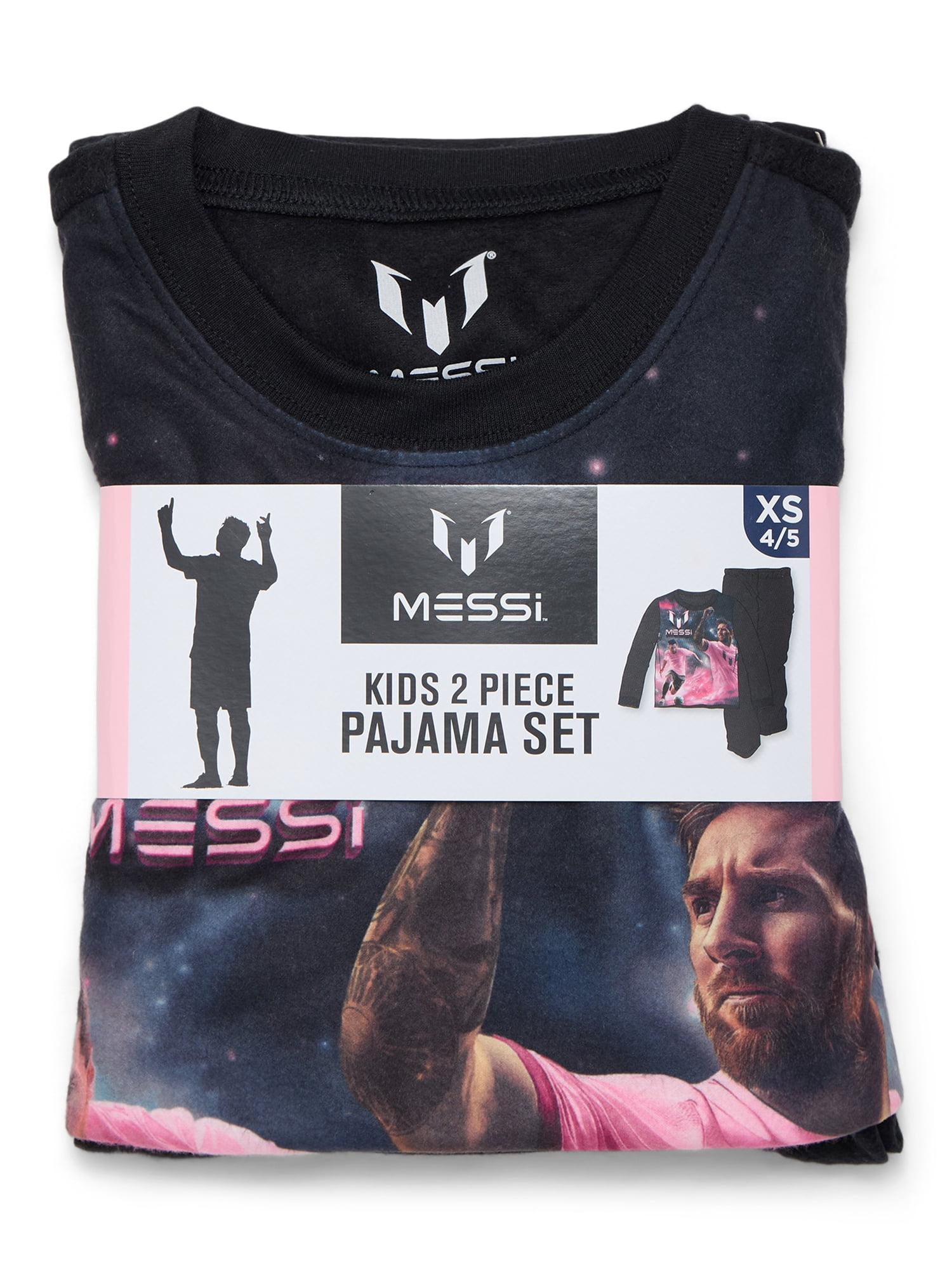 Lionel Messi Boys Long Sleeve Top and Pants Pajama Set, 2-Piece, Sizes 4-12