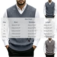 thumbnail image 3 of Riecok Knitted Vest for Men Sleeveless V Neck Pullover Sweaters Lightweight Solid Winter Tops with Pockets Khaki 3XL, 3 of 6
