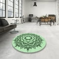 thumbnail image 3 of Ahgly Company Indoor Rectangle Patterned Mint Green Area Rugs, 5' x 7', 3 of 6