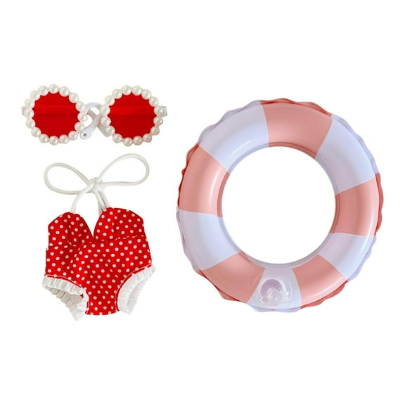 ​​LYINGF 17cm Doll Summer Swimwear Accessory Set - Beach-Themed Outfits with Miniature Details, Seasonal Wardrobe Collection for Doll Water Play Scenarios​​