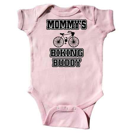 

Inktastic Mommys Biking Buddy Gift Baby Boy or Baby Girl Bodysuit