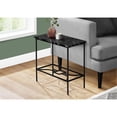 thumbnail image 5 of Accent Table Side End Narrow Small 2 Tier Metal Black Marble Look, 5 of 5