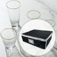 thumbnail image 6 of Fiocias China Storage Case Dish Storage Container Quilted Cup Plate Bowl Storage Bag for tea cup box black, 6 of 9