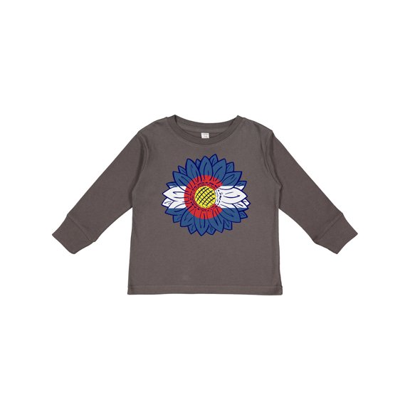 Inktastic Colorado Flag Sunflower Boys or Girls Long Sleeve Toddler T-Shirt