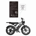 thumbnail image 6 of TST Electric Bike for Adults, 48V/15AH Battery, 20"x4" Fat Tire, 750W Motor E Mountain Biker, Tested to UL2849 Standard by SGS, 6 of 11