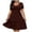 *Brown, variant on VBVC Women's Plus Size Short Sleeve Tiered Mini Dress , Ladies' Crew Neck Ruffle Hem Casual Dress , Summer Loose Fit Babydoll Dress For Women,Black,XL-5XL