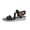 Black, variant on Abomasnow Womens Platform Walking Sandals Summer Comfortable Criss Cross Slip on Cushioned Gore Sandals