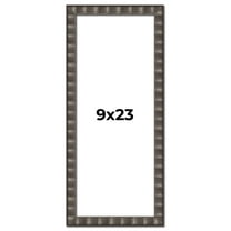 9x23 Frame Black Brown Chestnut Mosaic Solid Wood Picture Frame | 1.125 Inch Moulding Width |