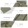 thumbnail image 5 of Men's Linen Blend 2 Piece Outfit Hooded Henley Shirt Drawstring Wide Leg Pants Set Green S, 5 of 10