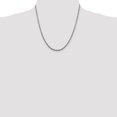 thumbnail image 4 of Diamond2Deal 925 Sterling Silver 2.5 mm Solid Rope Chain Necklace for Women 24", 4 of 6