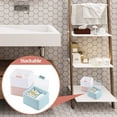 thumbnail image 4 of bathroom Organizer Storage with Lid, with 2 Sections for Cotton Swab Balls, Makeup Sponge, Tooth Pick, 14.5*13*8cmblue, 4 of 4