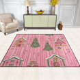 thumbnail image 2 of Yayeee Area Rugs for Living Room 5.2'x4' Non Slip Washable Bedroom Floor Carpet, Pink Gingerbread House, 2 of 6