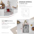 thumbnail image 4 of Stylish Undermount 16" Stainless Steel Single-Bowl Kitchen Sink S-309XG, 4 of 11