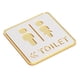 thumbnail image 5 of Letrero cuadrado de acrílico para baño, 12 cm, accesorio de pared para baño Estilo C, 5 of 9